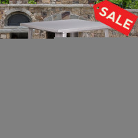 Flash Furniture CH-51040-40-SIL-GG 31.5" Square Bar Height Silver Metal Indoor-Outdoor Table